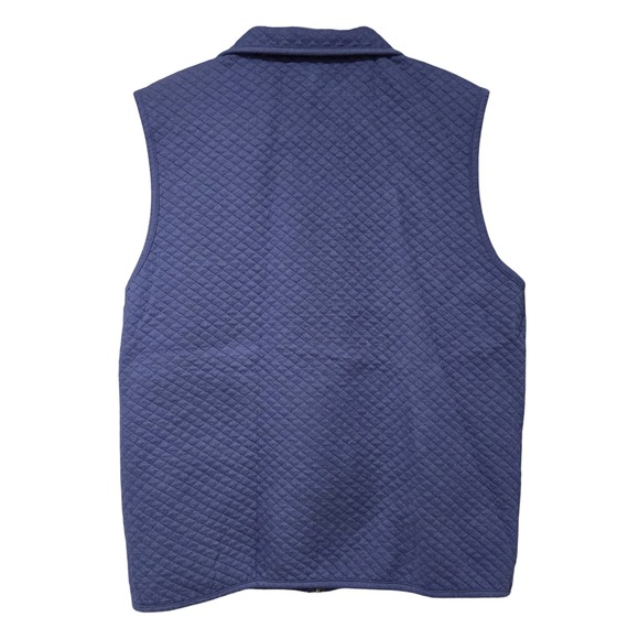 IZOD Quilted Vest Men Size L Navy Blue Zippered Pockets - Picture 6 of 8
